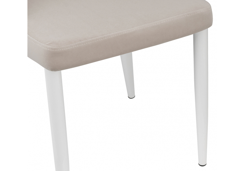 Стул на металлокаркасе, Kora white / beige