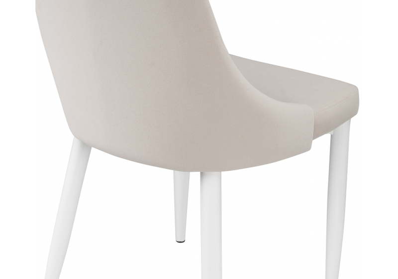 Стул на металлокаркасе, Kora white / beige