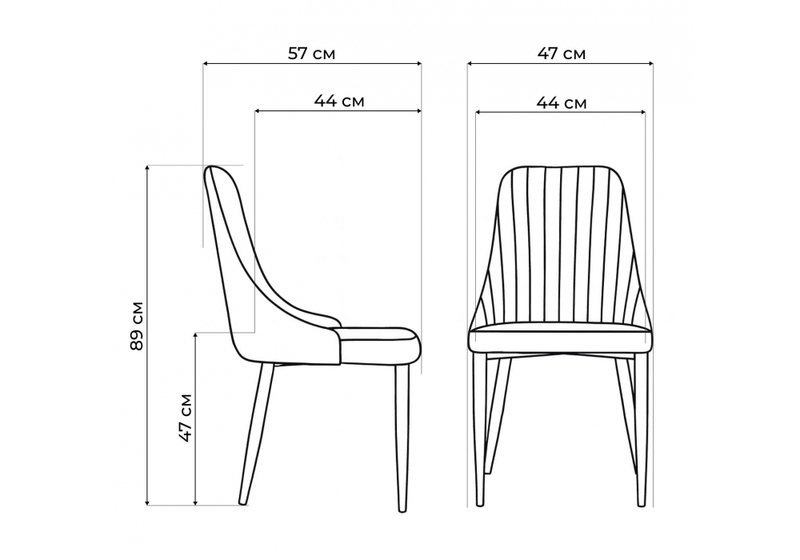 Стул на металлокаркасе, Kora white / beige