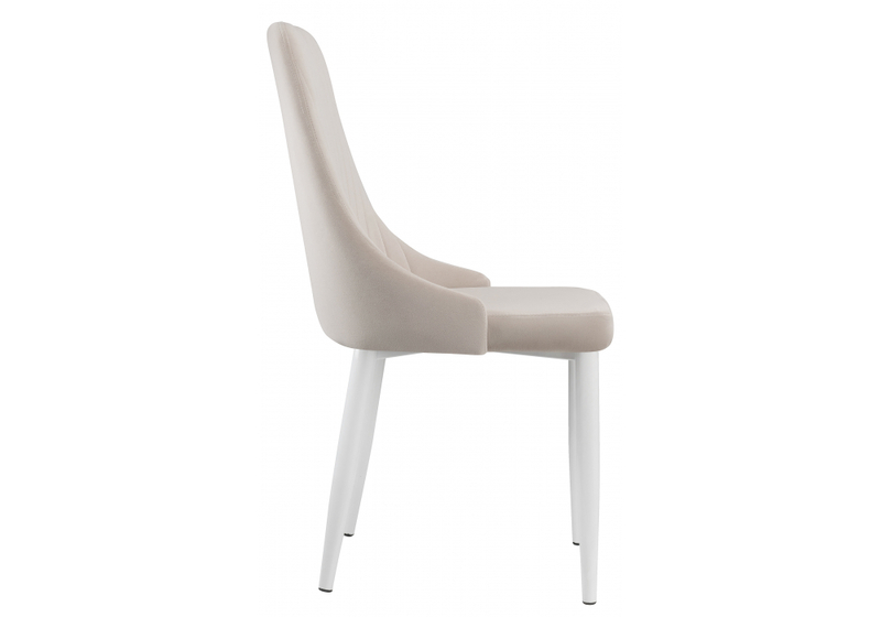 Стул на металлокаркасе, Kora white / beige