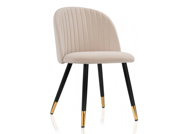 Стул на металлокаркасе, Gabi beige / black / gold