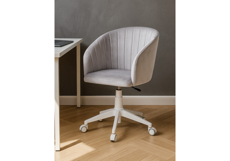 Офисное кресло, Тибо confetti silver серый / белый