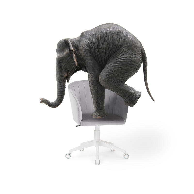 Офисное кресло, Тибо confetti silver серый / белый