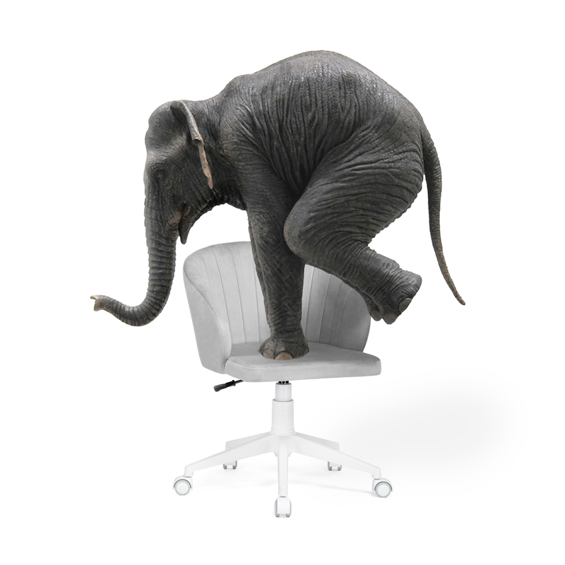 Офисное кресло, Пард confetti silver серый / белый