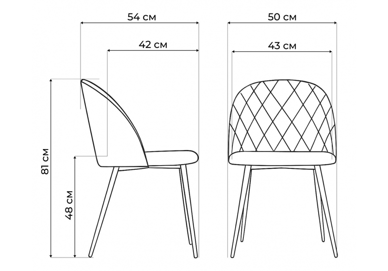 Стул на металлокаркасе, Зест микровелюр серый / черный глянец