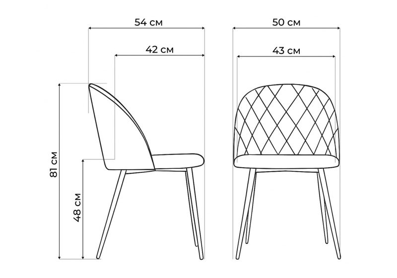 Стул на металлокаркасе, Зест микровелюр 05 / черный глянец