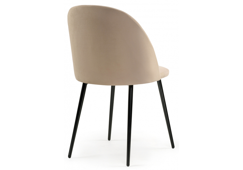 Стул на металлокаркасе, Зест микровелюр 05 / черный глянец