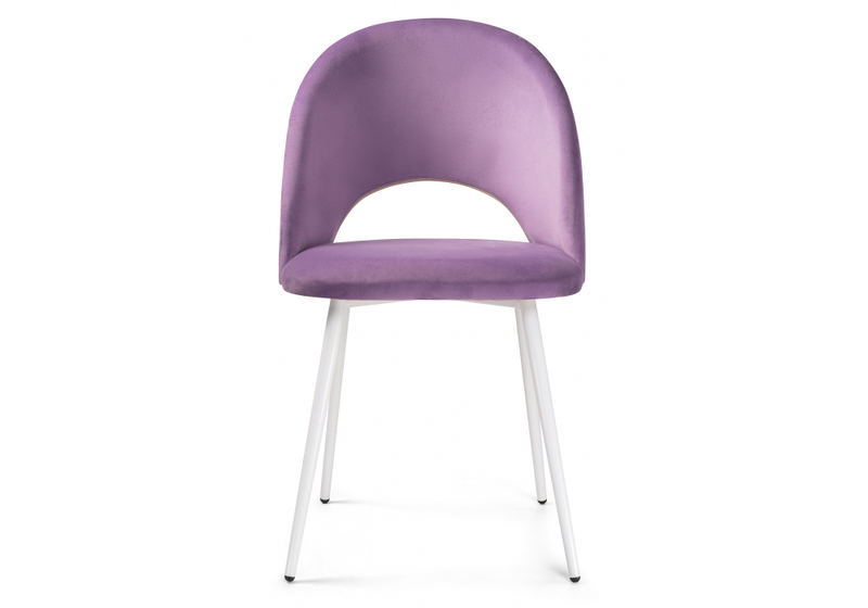 Стул на металлокаркасе, Ирре сиреневый / белый глянец