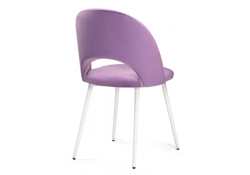 Стул на металлокаркасе, Ирре сиреневый / белый глянец