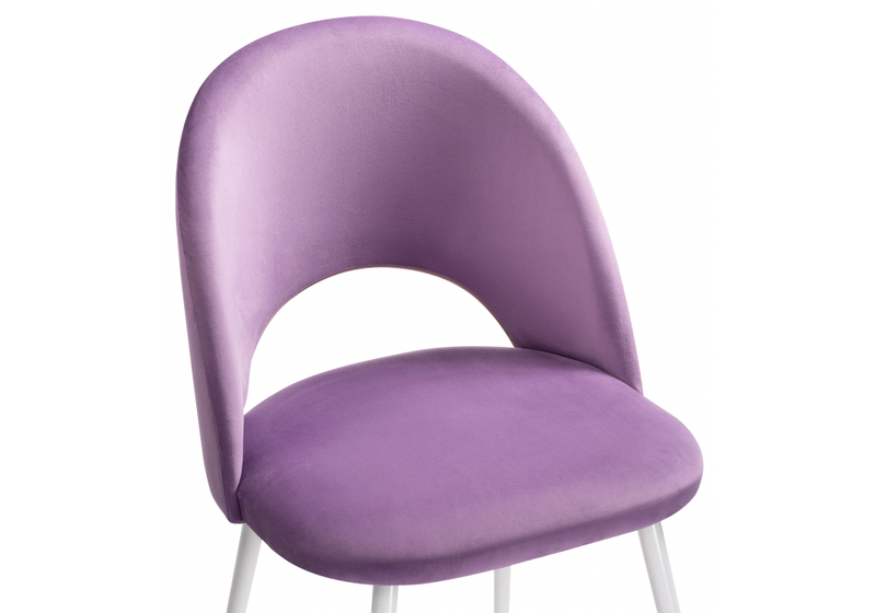 Стул на металлокаркасе, Ирре сиреневый / белый глянец