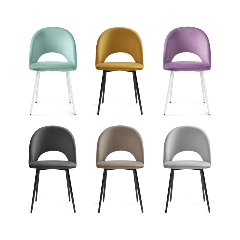 Стул на металлокаркасе, Ирре сиреневый / белый глянец