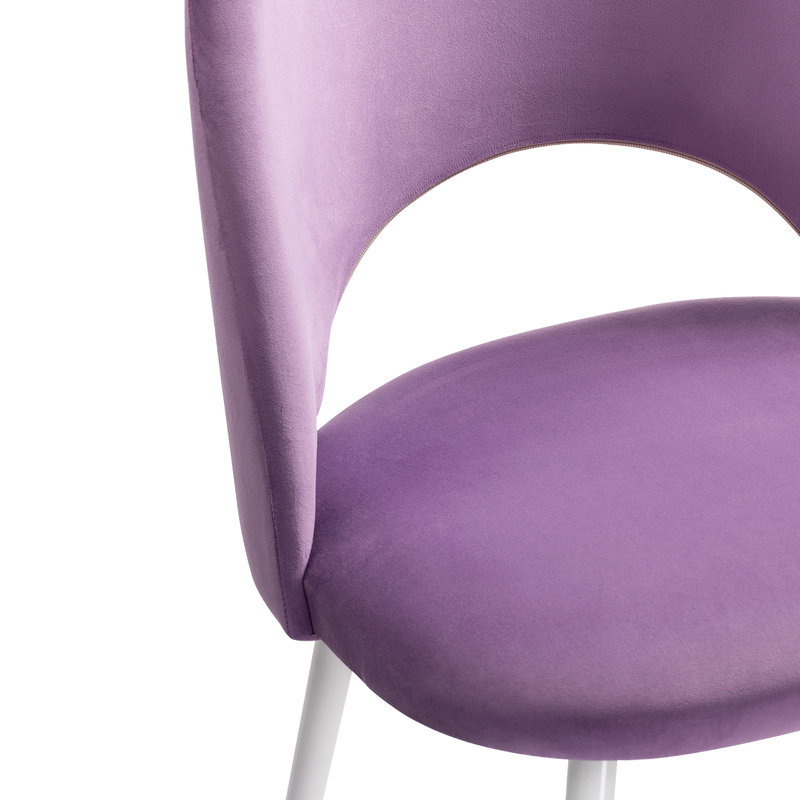 Стул на металлокаркасе, Ирре сиреневый / белый глянец