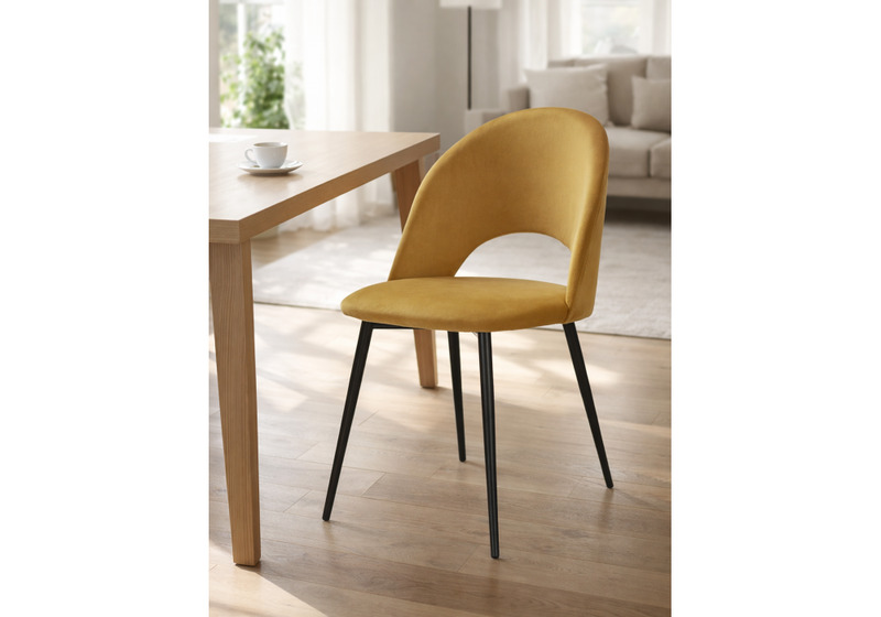 Стул на металлокаркасе, Ирре confetti chai tea / черный глянец