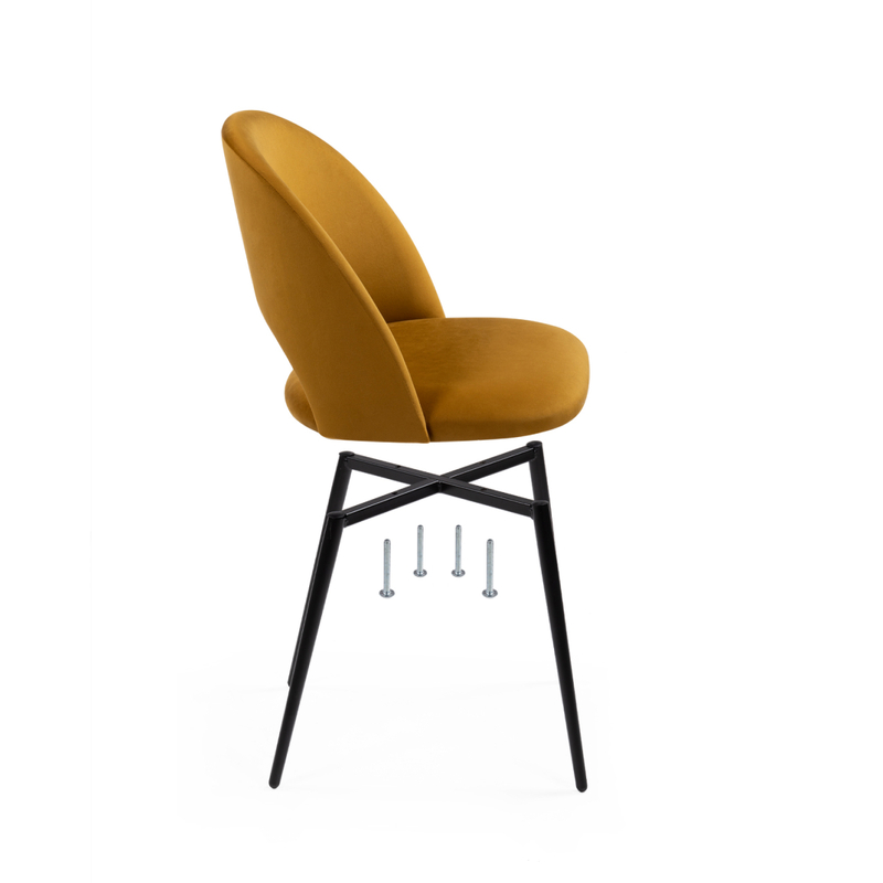 Стул на металлокаркасе, Ирре confetti chai tea / черный глянец