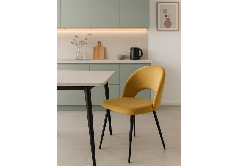 Стул на металлокаркасе, Ирре confetti chai tea / черный глянец