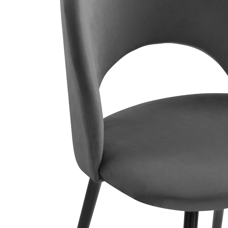 Стул на металлокаркасе, Ирре графитовый / черный глянец