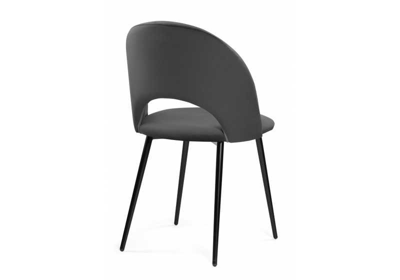 Стул на металлокаркасе, Ирре графитовый / черный глянец