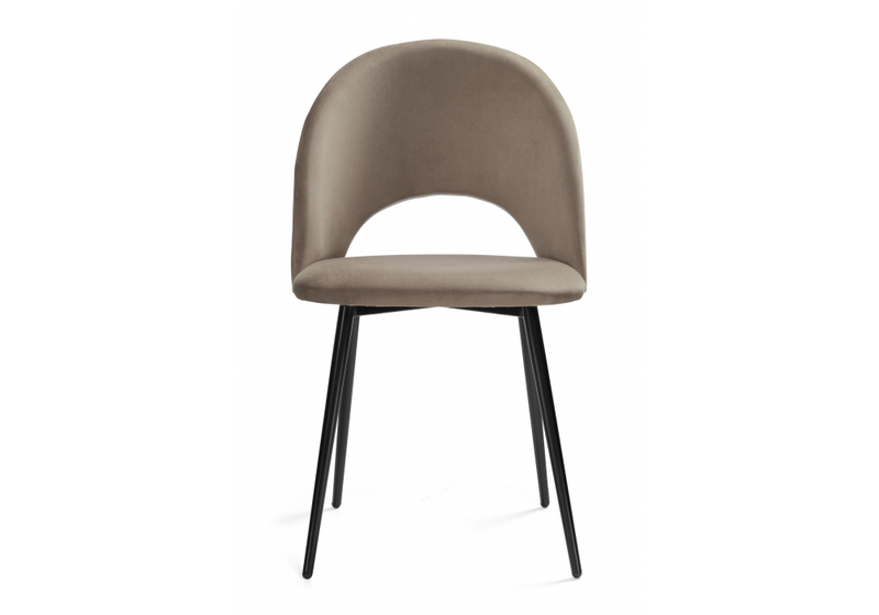 Стул на металлокаркасе, Ирре светло-коричневый / черный глянец