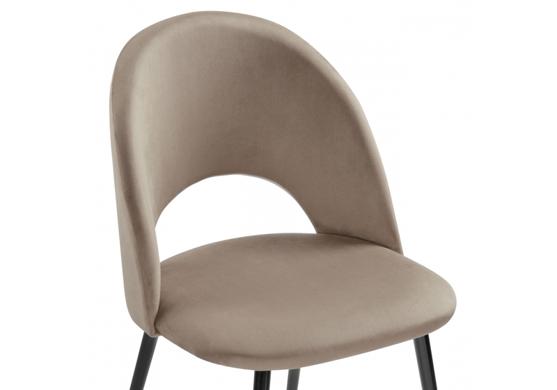 Стул на металлокаркасе, Ирре светло-коричневый / черный глянец