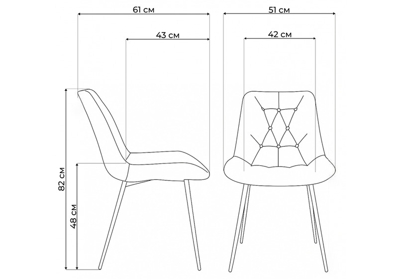 Стул на металлокаркасе, Гояр графитовый / черный глянец