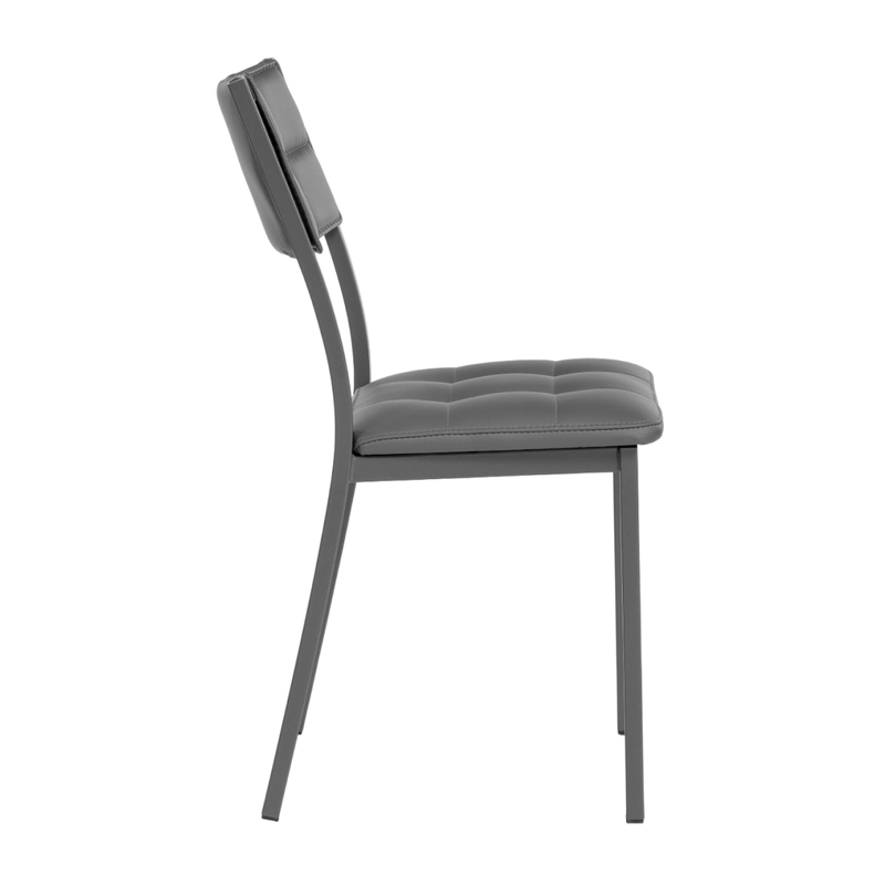 Стул на металлокаркасе, Бекал темно-серый / графит