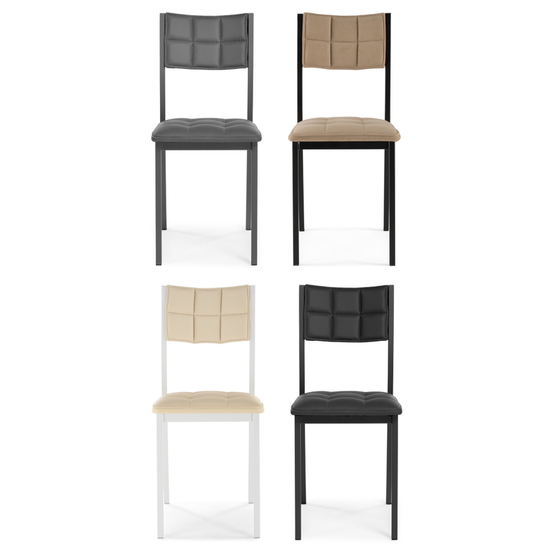 Стул на металлокаркасе, Бекал темно-серый / графит