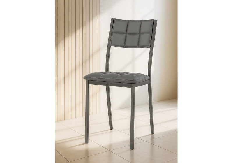 Стул на металлокаркасе, Бекал темно-серый / графит
