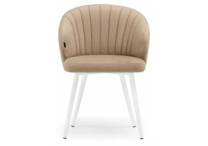 Стул на металлокаркасе, Бэнбу velutto 05 / белый