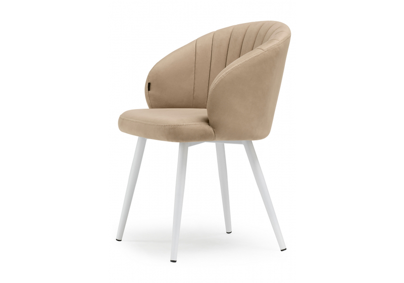 Стул на металлокаркасе, Бэнбу velutto 05 / белый