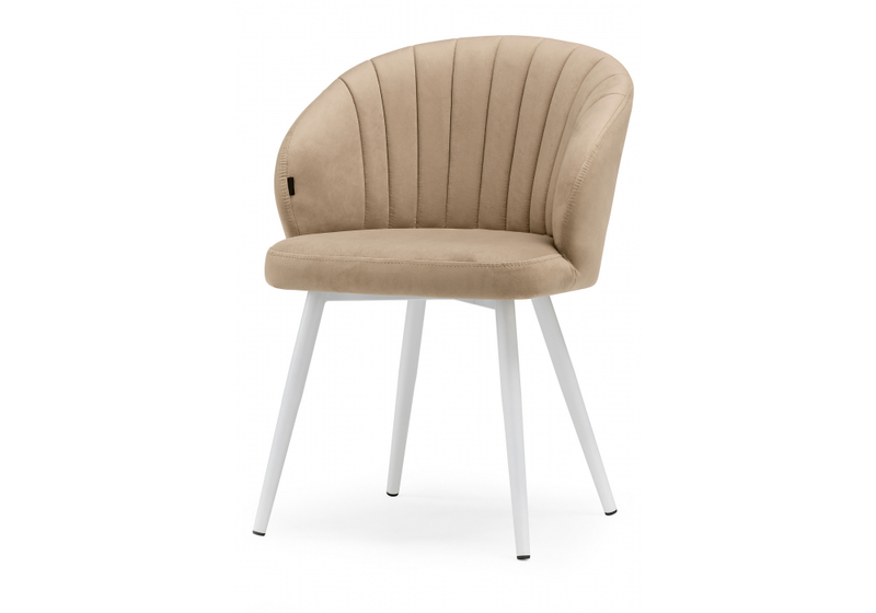 Стул на металлокаркасе, Бэнбу velutto 05 / белый