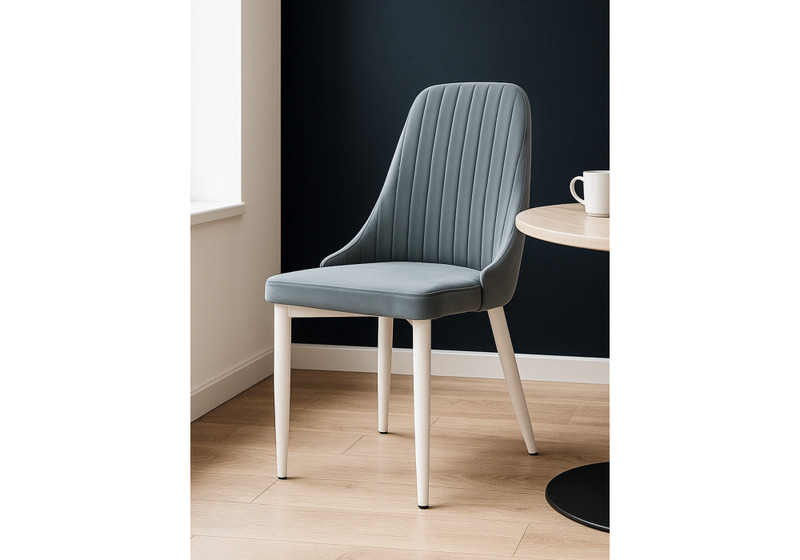 Стул на металлокаркасе, Kora white / gray