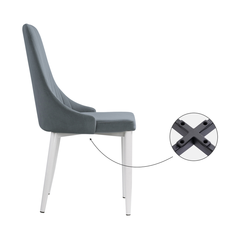 Стул на металлокаркасе, Kora white / gray