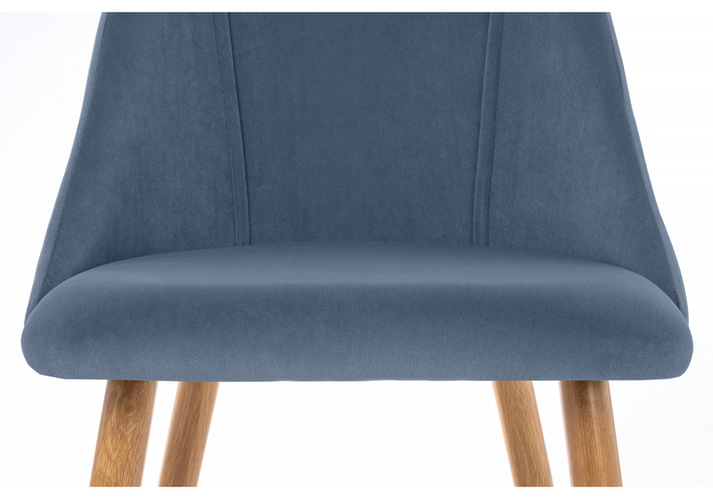 Стул на металлокаркасе, Morgan blue / wood