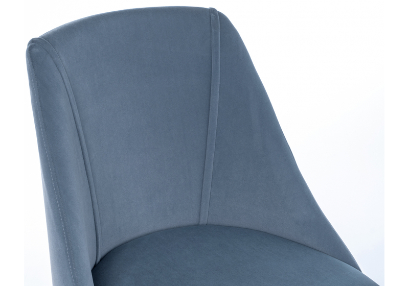 Стул на металлокаркасе, Morgan blue / wood