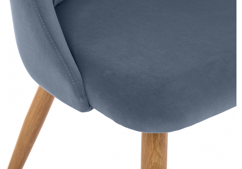 Стул на металлокаркасе, Morgan blue / wood