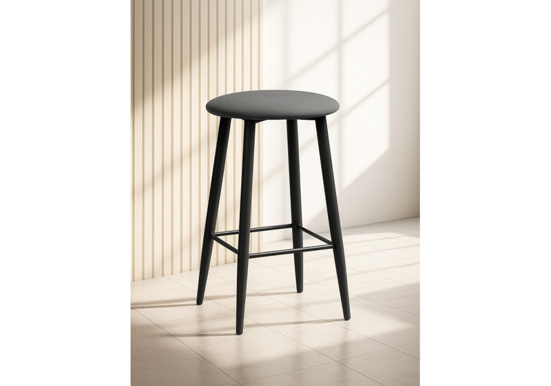 Барный стул, Гангток катания графит / черный матовый