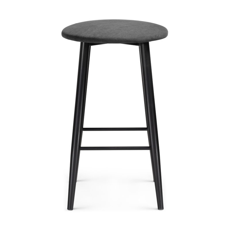 Барный стул, Гангток катания графит / черный матовый