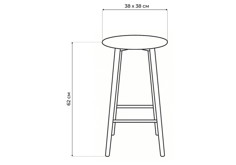 Барный стул, Гангток катания графит / черный матовый