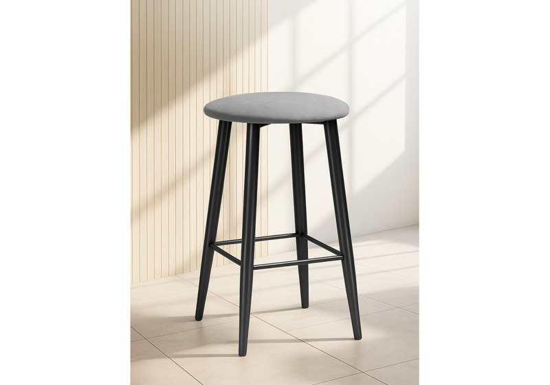 Барный стул, Гангток катания сильвер / черный матовый