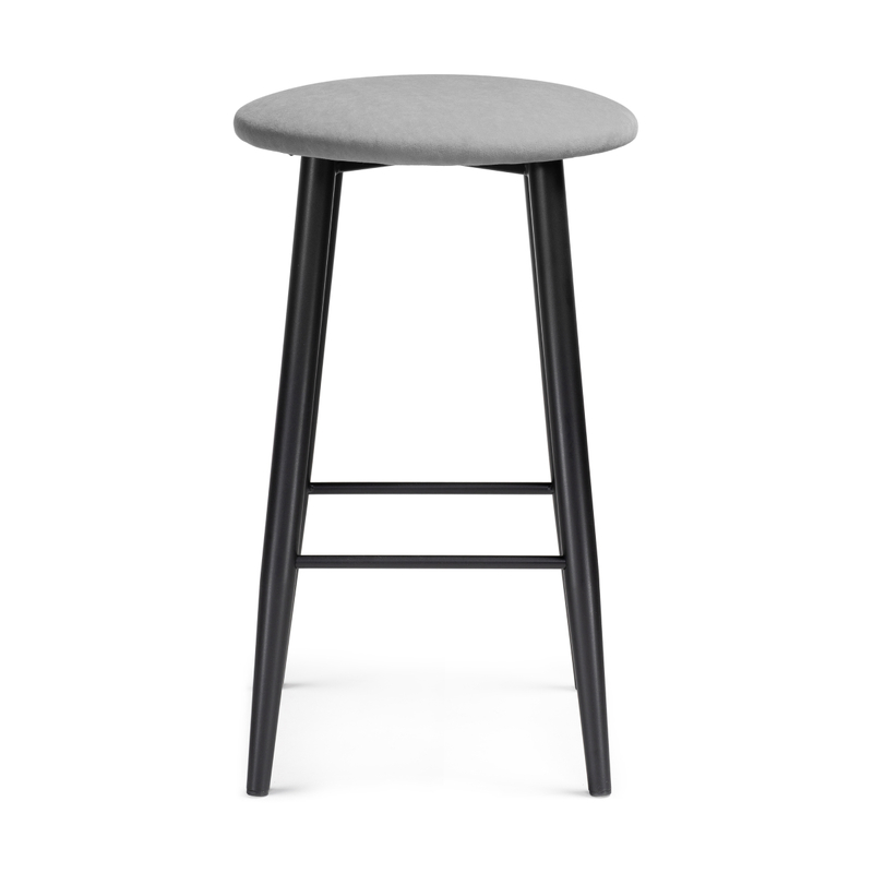 Барный стул, Гангток катания сильвер / черный матовый