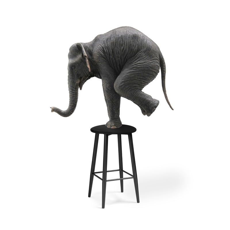 Барный стул, Гангток катания блэк / черный матовый