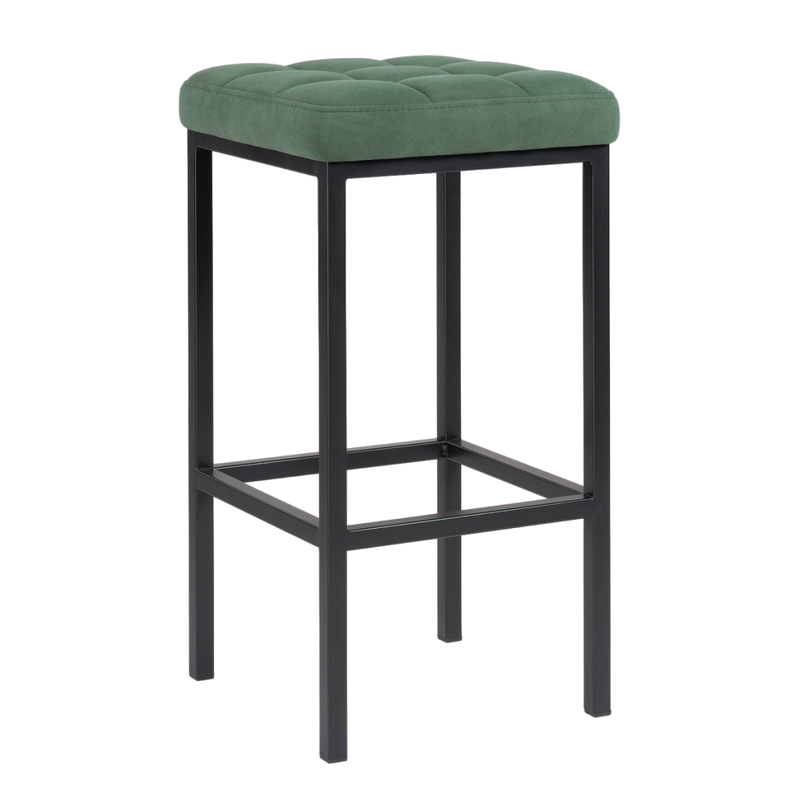 Барный стул, Лофт катания изумруд / черный матовый