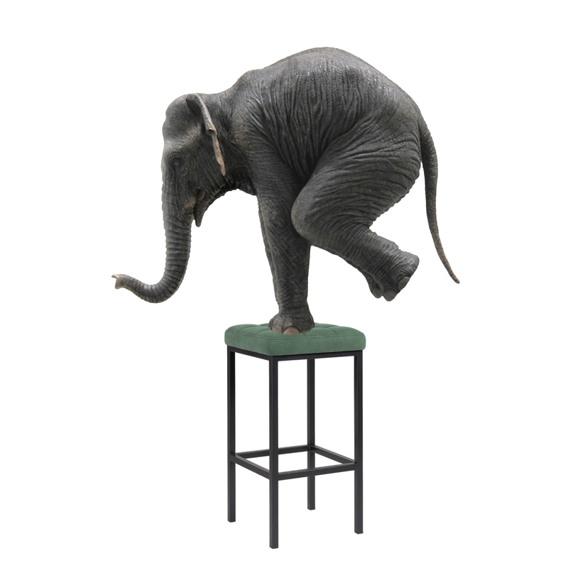 Барный стул, Лофт катания изумруд / черный матовый