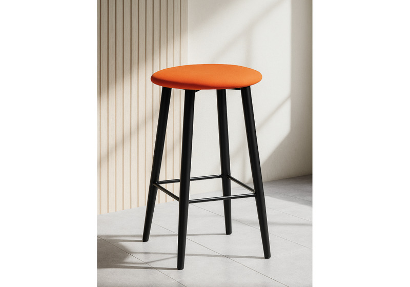 Барный стул, Гангток катания флам / черный матовый