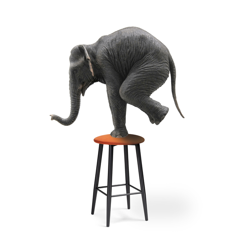 Барный стул, Гангток катания флам / черный матовый