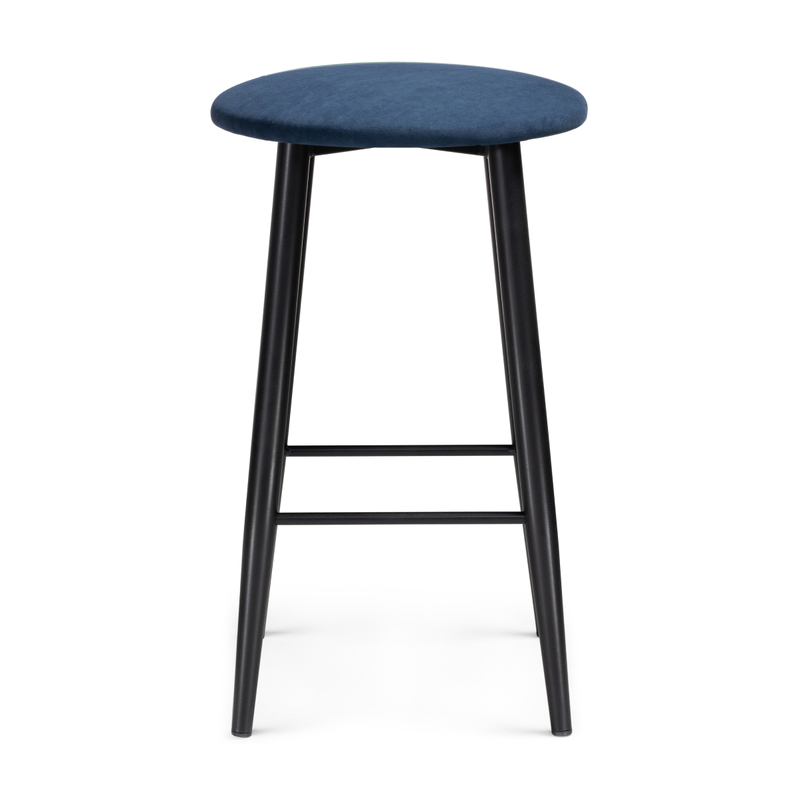 Барный стул, Гангток темно-синий / черный матовый