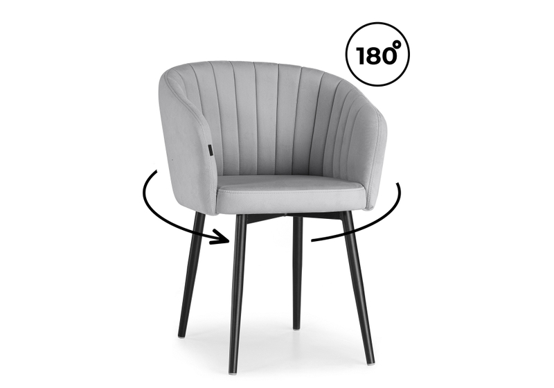 Стул на металлокаркасе, крутящийся Моншау velutto 52 / черный