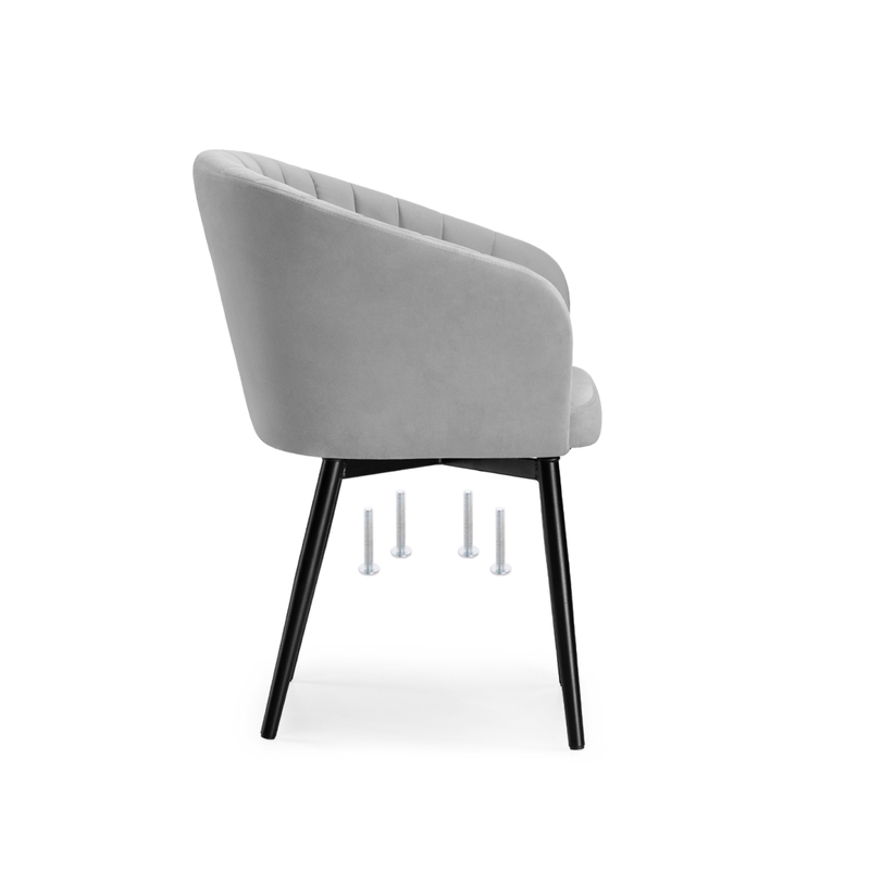 Стул на металлокаркасе, крутящийся Моншау velutto 52 / черный