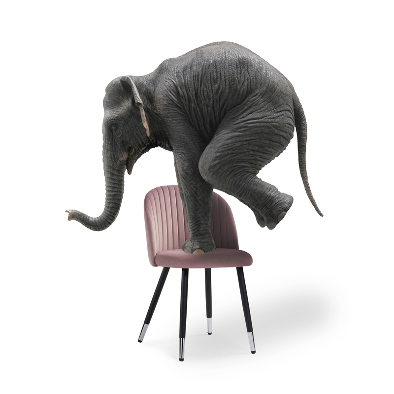 Стул на металлокаркасе, Gabi light purple / black