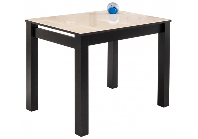 Стол стеклянный, Раймунд бежевый / венге